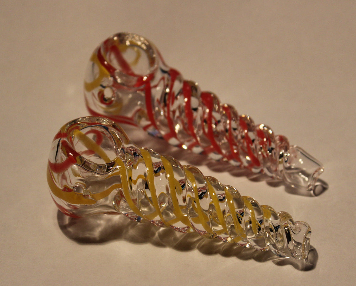 3 1/2" UNICORN PIPES 2 PCS, ASSORTED Glass Pipe Glass Pipe The