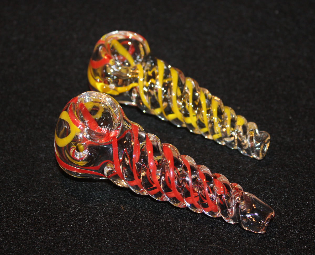 3 1/2" UNICORN PIPES 2 PCS, ASSORTED Glass Pipe Glass Pipe The
