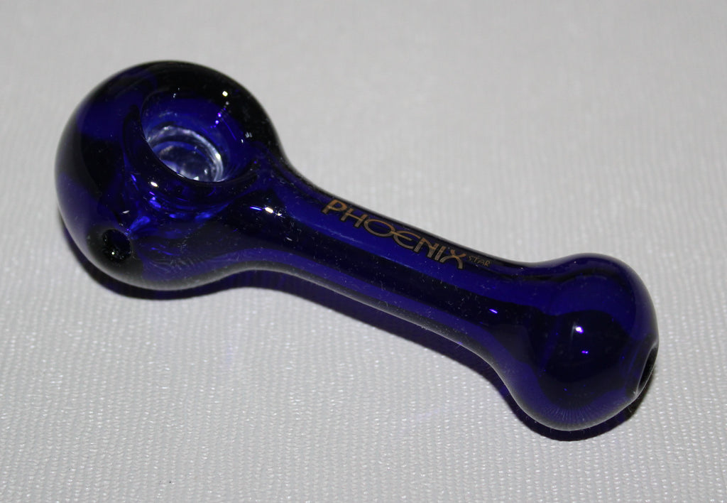 BLUE BIRD 4" Glass Pipe with built in screen