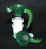 14mm JADE DIAMOND Slide Bowl w/ HONEYCOMB SCREEN Glass Slide Bowl 14 mm male