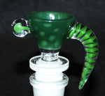 14mm JADE DIAMOND Slide Bowl w/ HONEYCOMB SCREEN Glass Slide Bowl 14 mm male