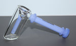 4 1/2" BLUE MINI GLASS PIPE- DRY or BUBBLER Tobacco Smoking TABLE Glass Pipe
