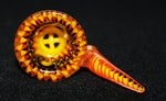 14mm FLAMING VORTEX Glass Slide Bowl w/ built-in screen Tobacco Glass Slide Bowl