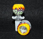 14mm Tequila sunrise Glass Slide Bowl w/ built-in screen Tobacco Glass Slide Bowl