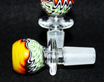 14mm Tequila sunrise Glass Slide Bowl w/ built-in screen Tobacco Glass Slide Bowl