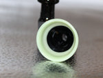 14mm BLACK - LIME GREEN Thin Glass Slide Bowl Tobacco Slide Bowl