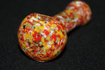 ORANGE CONFETTI 4 1/2" Thick Glass Pipe
