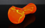 TANGERINE TIGER 4" Thick Glass Pipe