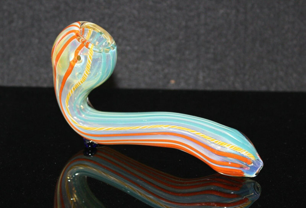 CIRCUS TIME 5 1/2" FUMED THICK GLASS PIPE