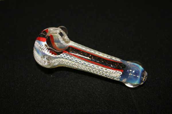 Dichroic Racer Thick Glass Fumed Smoking Pipe