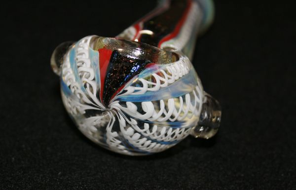 Dichroic Racer Thick Glass Fumed Smoking Pipe