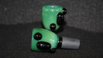 14mm LUCKY GREEN Slide Bowl w/ Black Grips DEEP BOWL slide bowl 14 mm male
