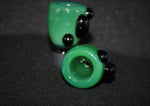14mm LUCKY GREEN Slide Bowl w/ Black Grips DEEP BOWL slide bowl 14 mm male