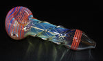 4.5" TWISTED RED CANDLE Chameleon Glass Pipe