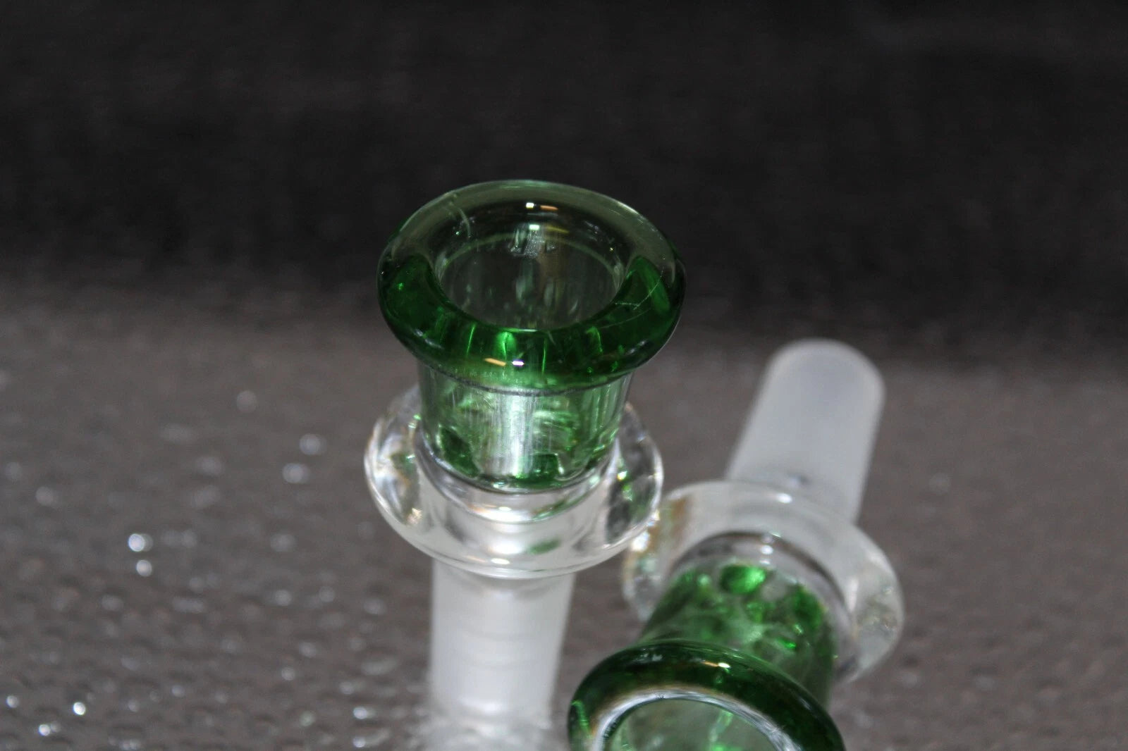14mm GREEN SHOT GLASS Slide Bowl SNOWFLAKE SCREEN slide bowl 14 mm male