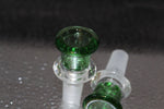 14mm GREEN SHOT GLASS Slide Bowl SNOWFLAKE SCREEN slide bowl 14 mm male
