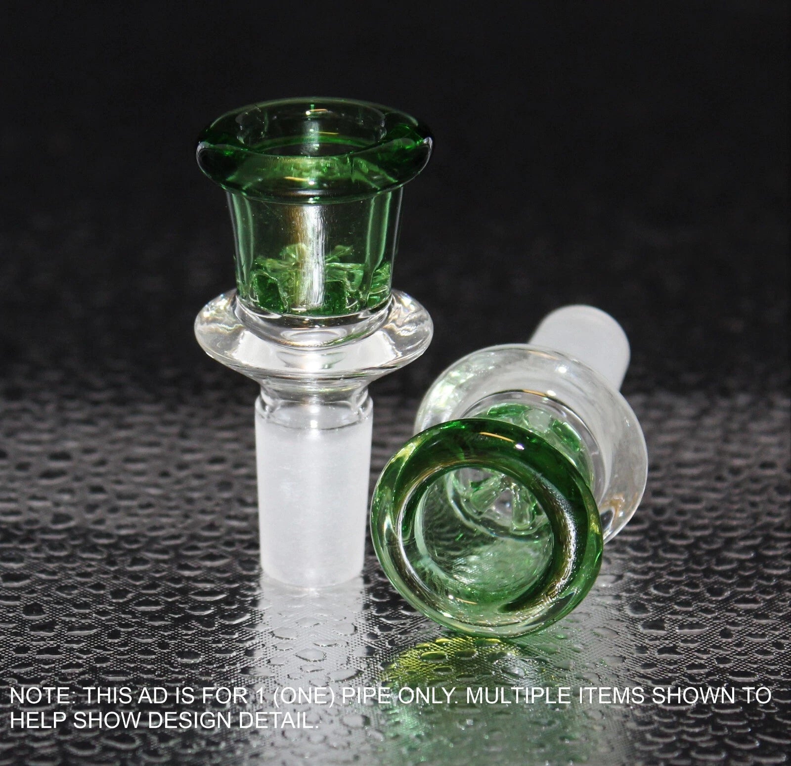 14mm GREEN SHOT GLASS Slide Bowl SNOWFLAKE SCREEN slide bowl 14 mm male