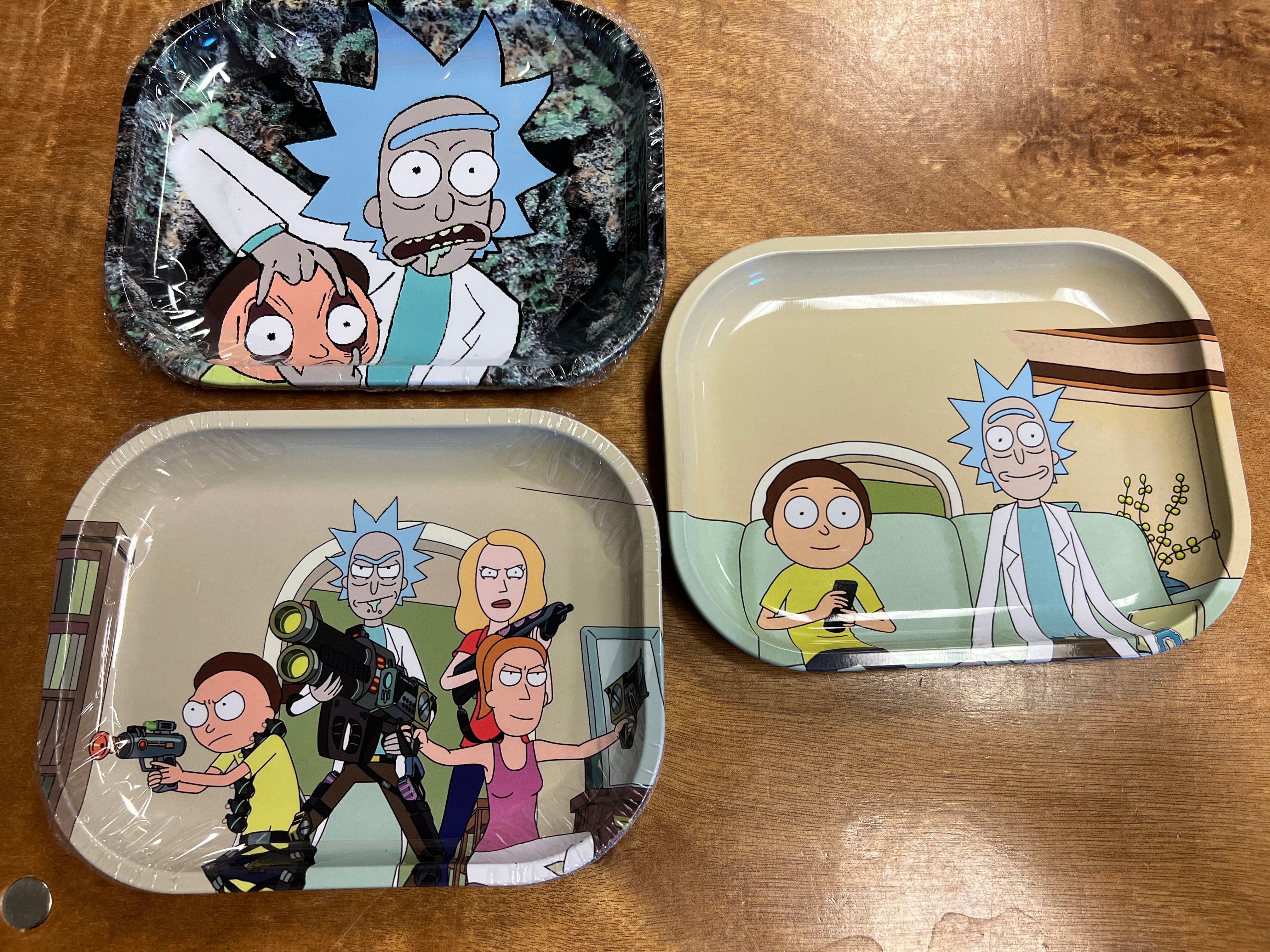 (3) 7" x 5.5" Rick and Morty Nuggets Rolling Trays