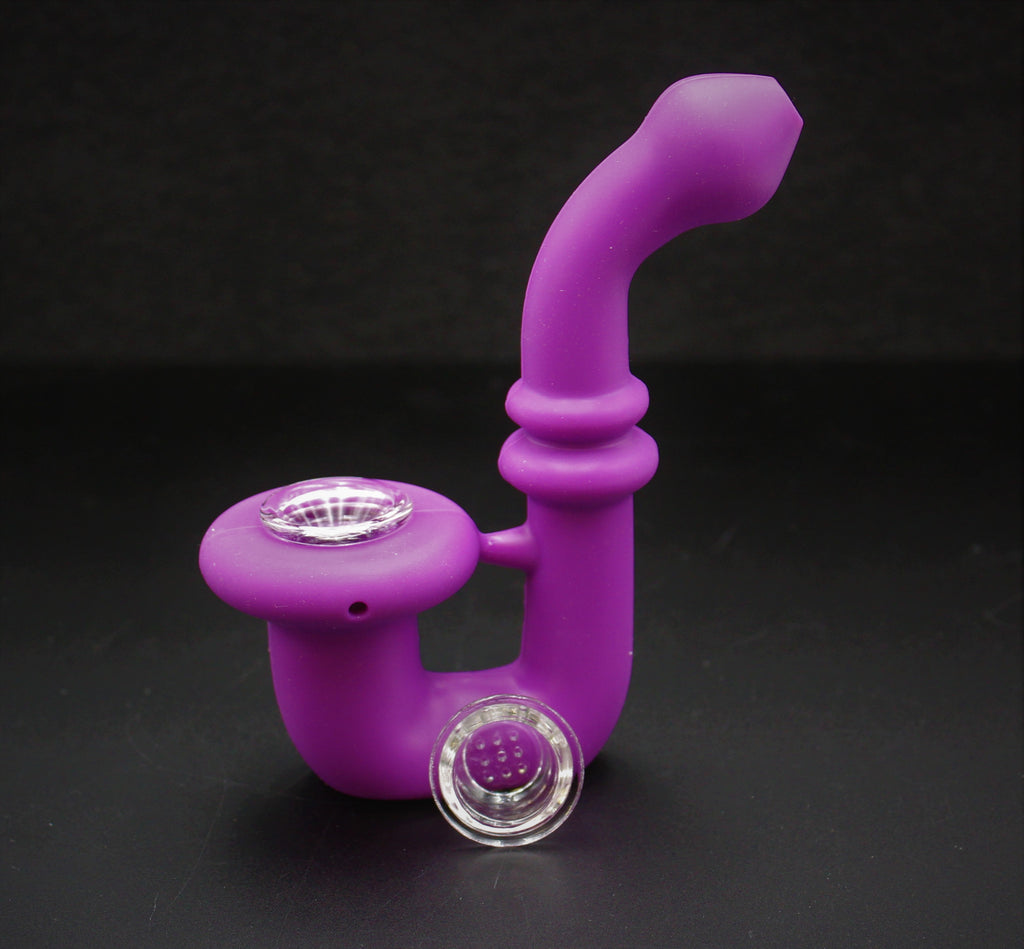 5" PURPLE SILICONE SHERLOCK Pipe