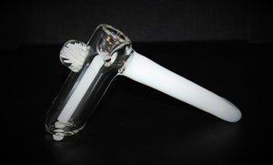 6" WHITE BLOOM BUBBLER Hammer Bubbler Thick Tobacco Smoking Glass Pipe