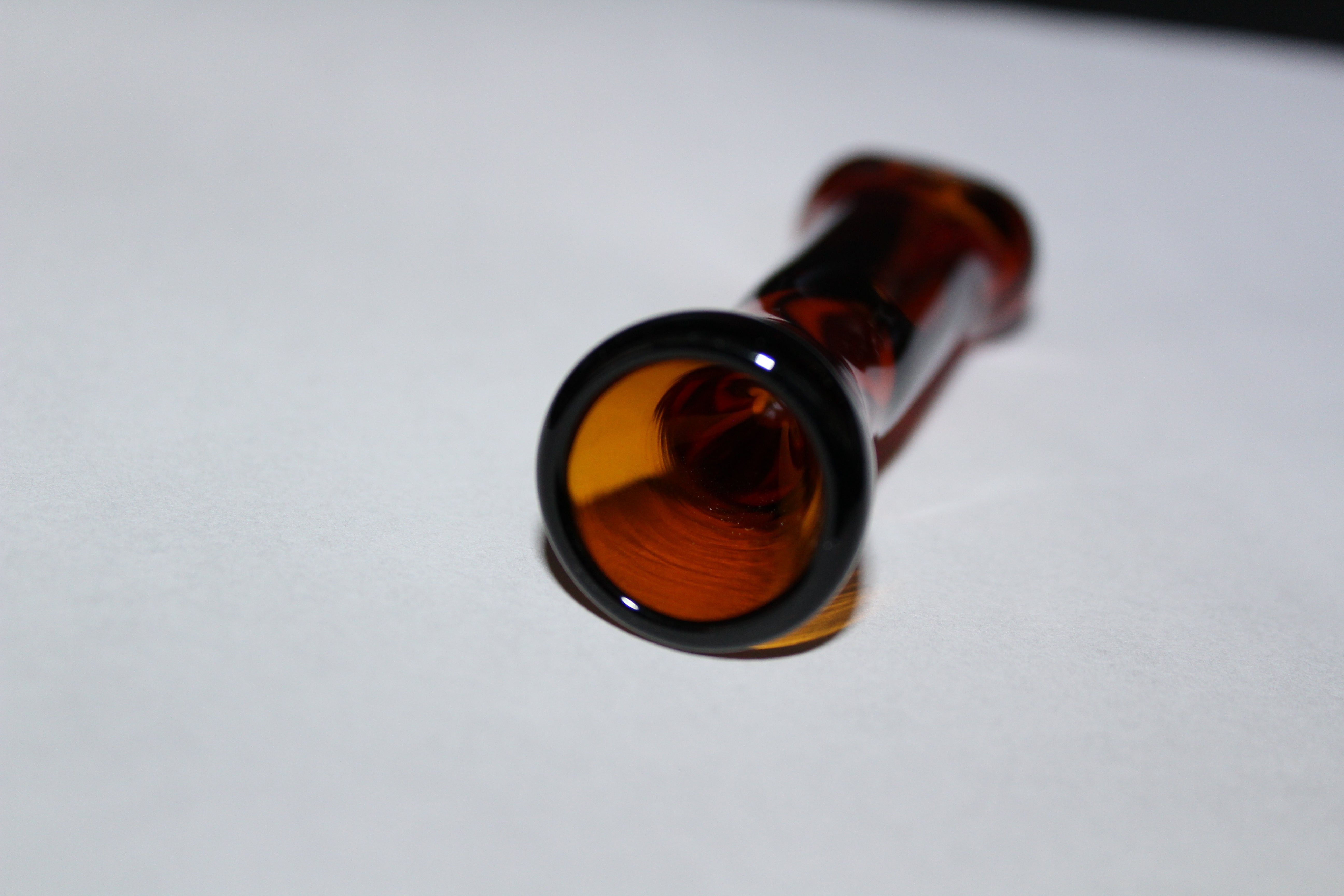 3 1/2" AMBER WAVES Glass One Hitter PREMIUM One Hit Glass Pipe