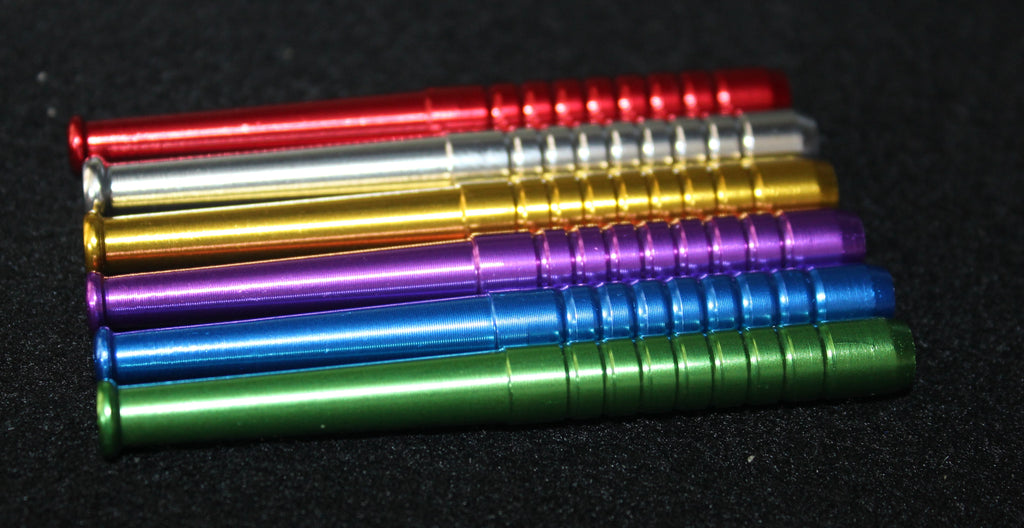 Set of 6 pcs of 3" Aluminum Anodized BAT One Hitter Pipes