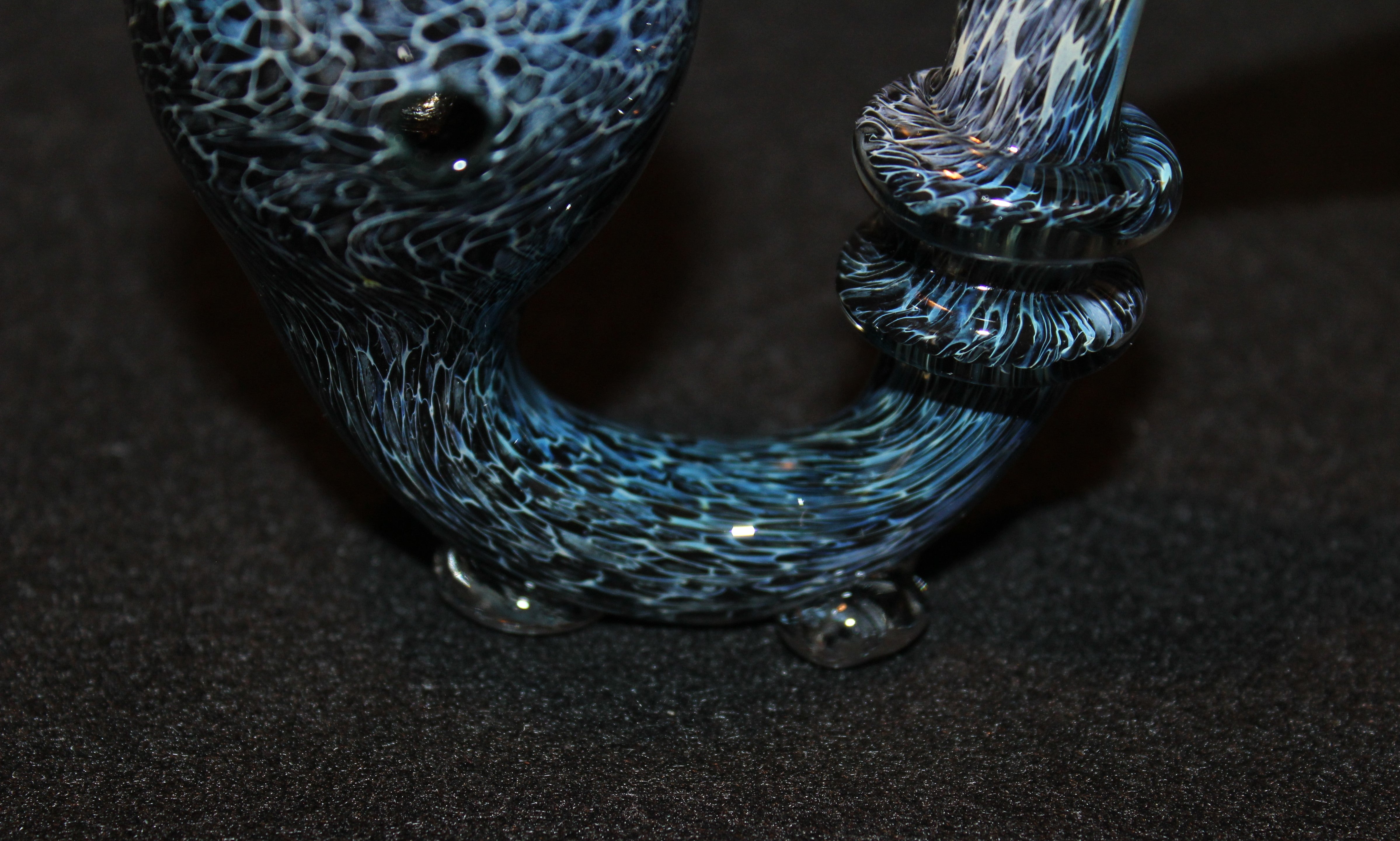 4 1/2" OCEAN BLUE FRIT II SHERLOCK PIPE