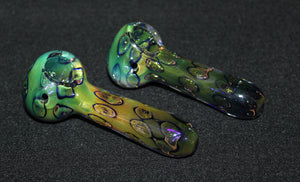 4" NATURAL EARTH Glass Smoking Pipe THICK GLASS pipes