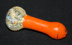 4 1/2" DREAMSICLE Glass Smoking Pipe THICK GLASS pipes