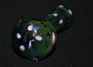 4" PINK SPOTTED NATURE Smoking Glass Pipe THICK GLASS pipes