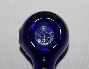 BLUE BIRD 4" Glass Pipe with built in screen