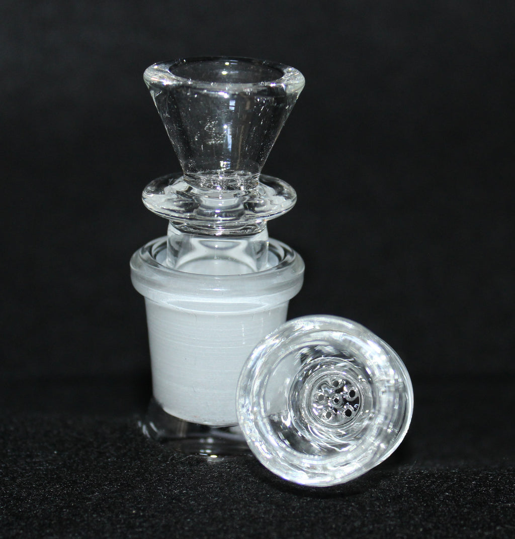 18 mm HONEYCOMB Bowl 18mm Clear Glass Water Pipe Slide Bowl