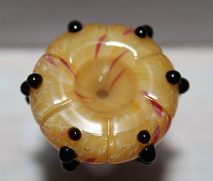 14mm TANGERINE MARBLE MUSHROOM GLASS SLIDE Tobacco Glass Slide Bowl 14 mm male