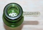 14mm IRISH SPIRAL STICK GLASS SLIDE Tobacco Bowl w/ built-in screen 14 mm