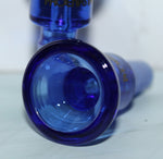 14mm EZ GRIP BLUE GLASS SLIDE Tobacco Glass Slide Bowl 14 mm male