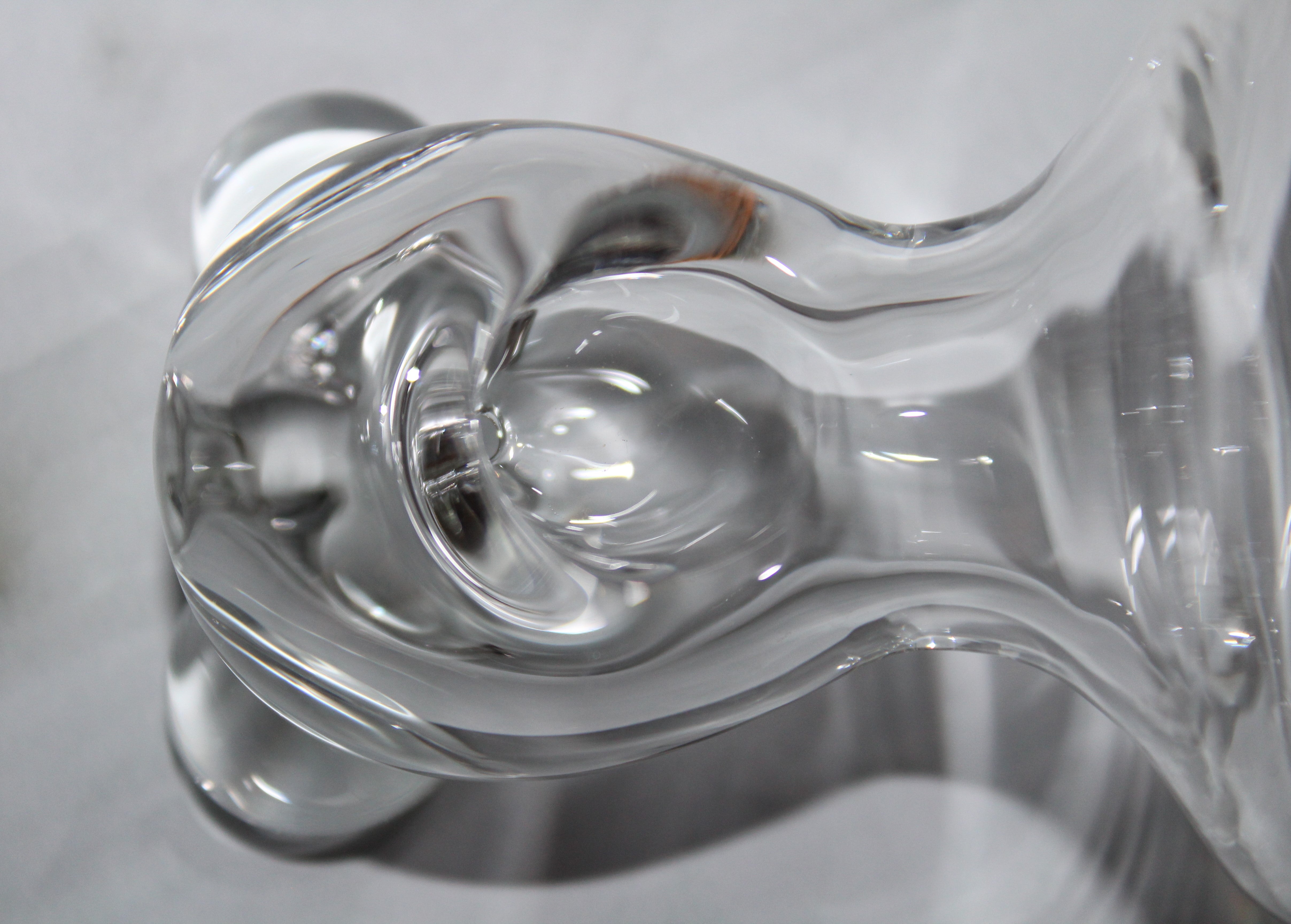 5 1/2" HELIX-LIKE CLEAR GLASS PIPE Tobacco Smoking Glass Pipe TORNADO Glass Pipe