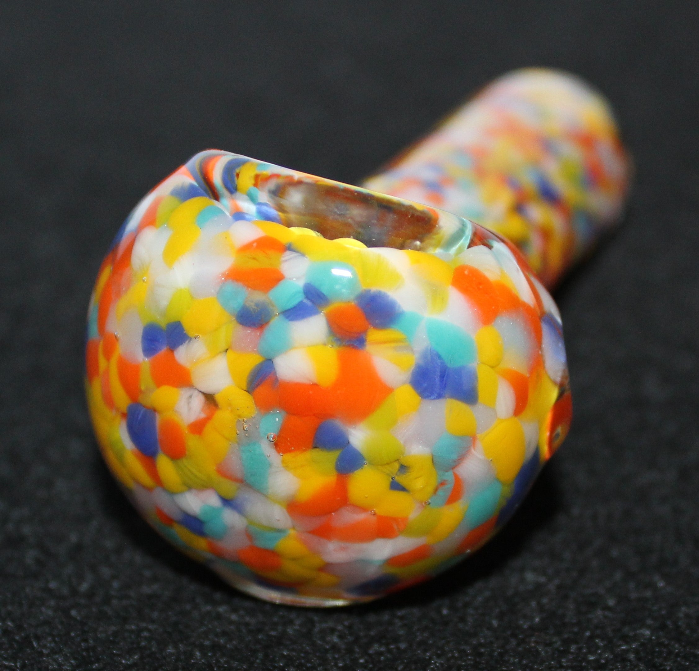 3 1/2" COLOR ATTRACTION Glass Tobacco Smoking Glass Pipe Bowl THICK glass Pipes