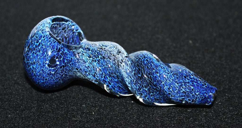 4" BLT Unicorn Stem Twisted Tobacco Smoking Glass Pipe LEOPARD Glass pipes