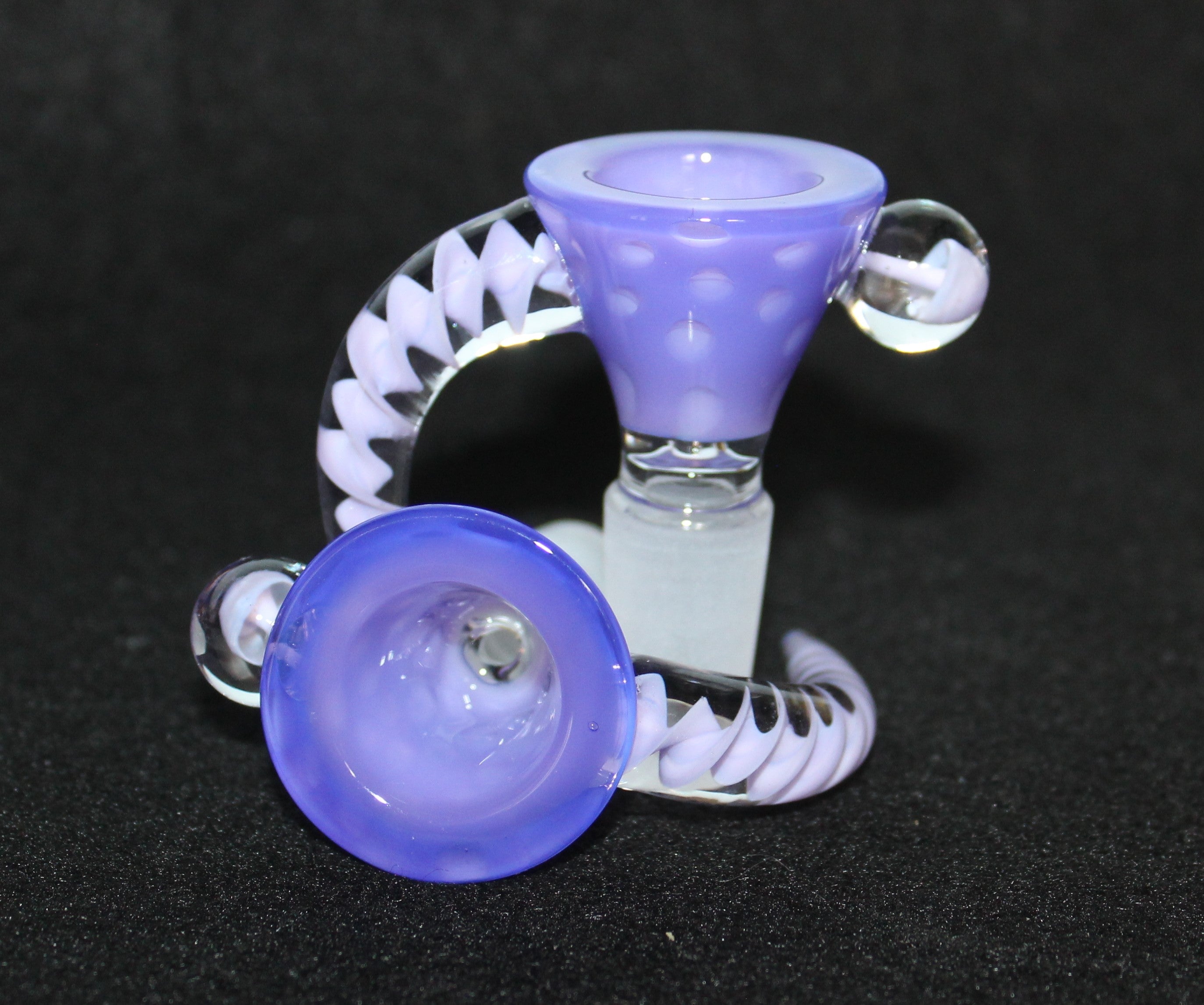 14mm VIOLET FOG Glass SLIDE Bowl Tobacco Glass Slide Bowl 14 mm