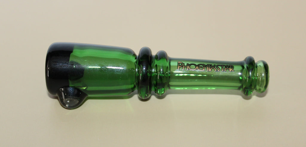 4" LUCKY GREEN CANNON Glass Tobacco Smoking Glass Pipe CANNON Glass Pipe