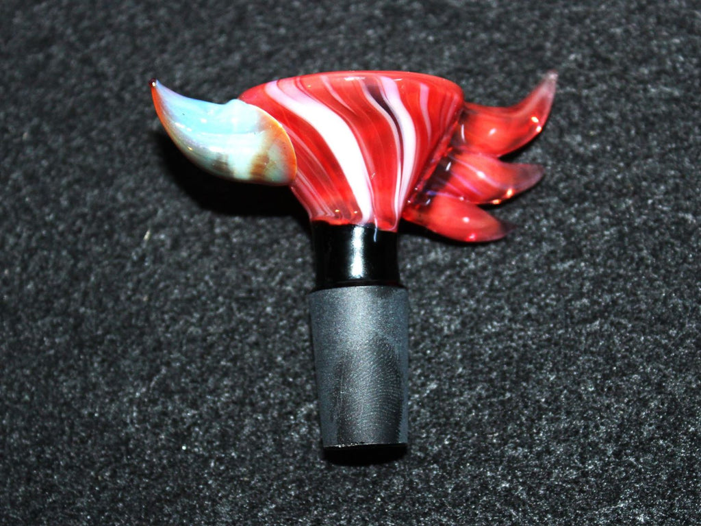14mm CRIMSON TALON Glass Slide Bowl w/ built-in screen Tobacco Glass Slide Bowl