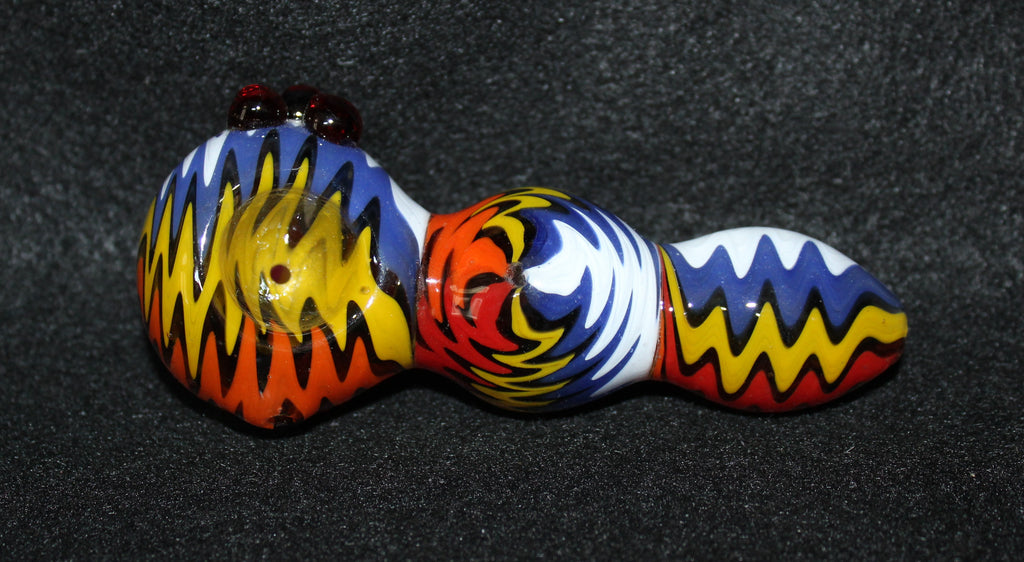 4" COLOR QUAKE Glass Tobacco Smoking glass Pipe Bowl THICK glass Pipes