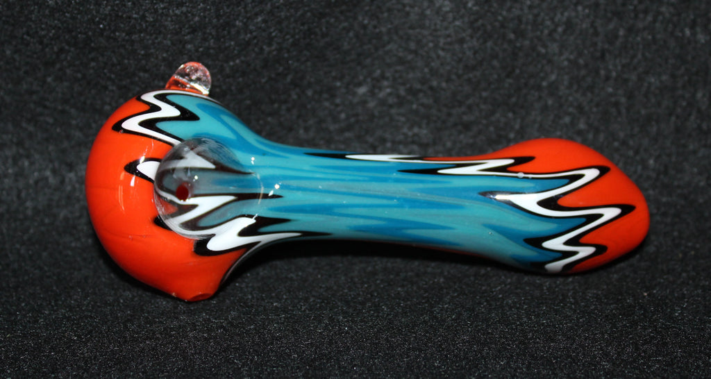 4 1/2" COSMIC WAVE Glass Tobacco Smoking glass Pipe Bowl THICK glass Pipes