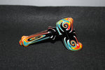 5" FIRE AND ICE Glass Hammer Pipe Tobacco Smoking Glass Pipe TABLE Pipe