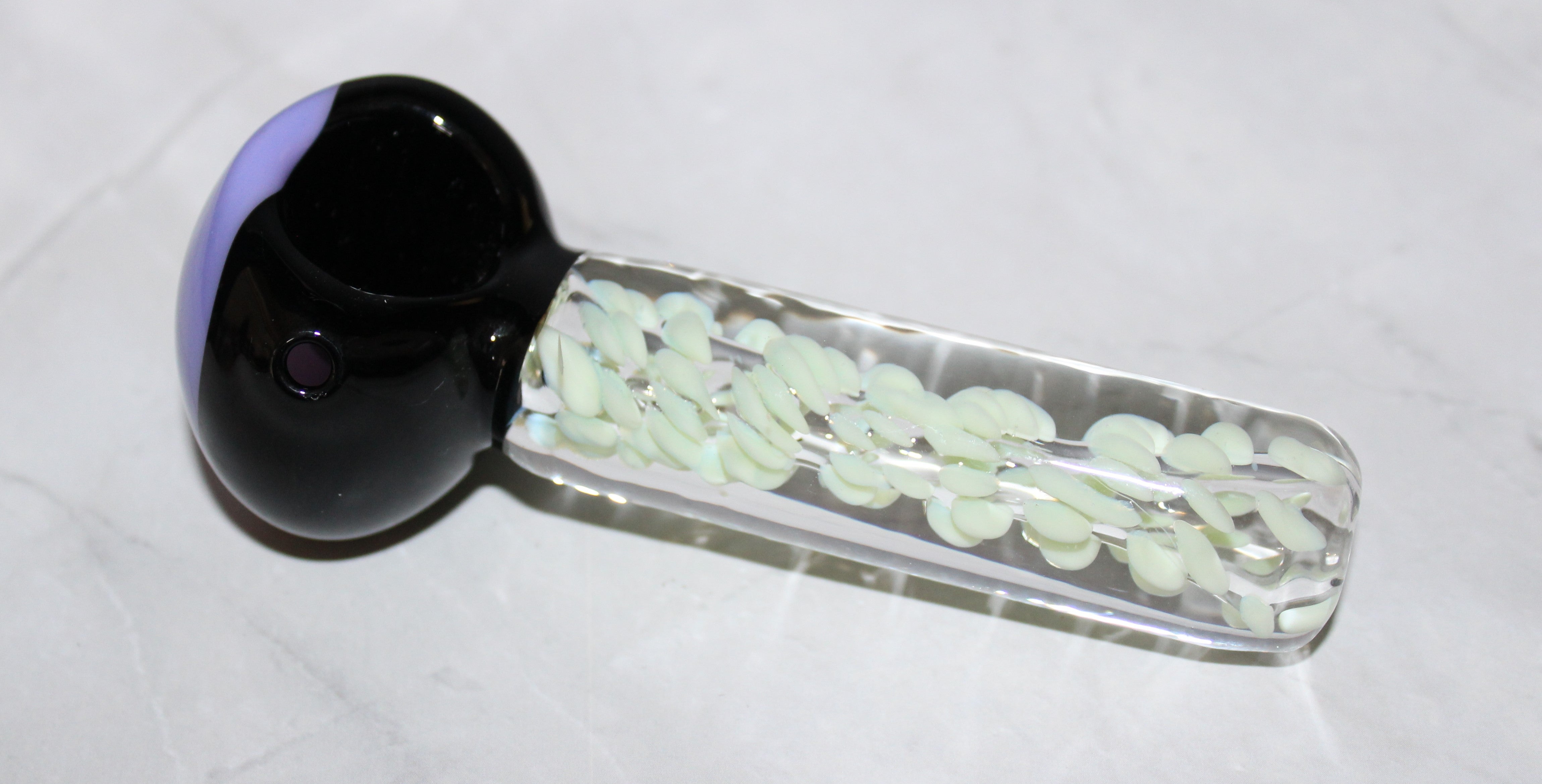 4" SEA FOAM SPIRAL Glass Pipe Tobacco Smoking Glass Pipe