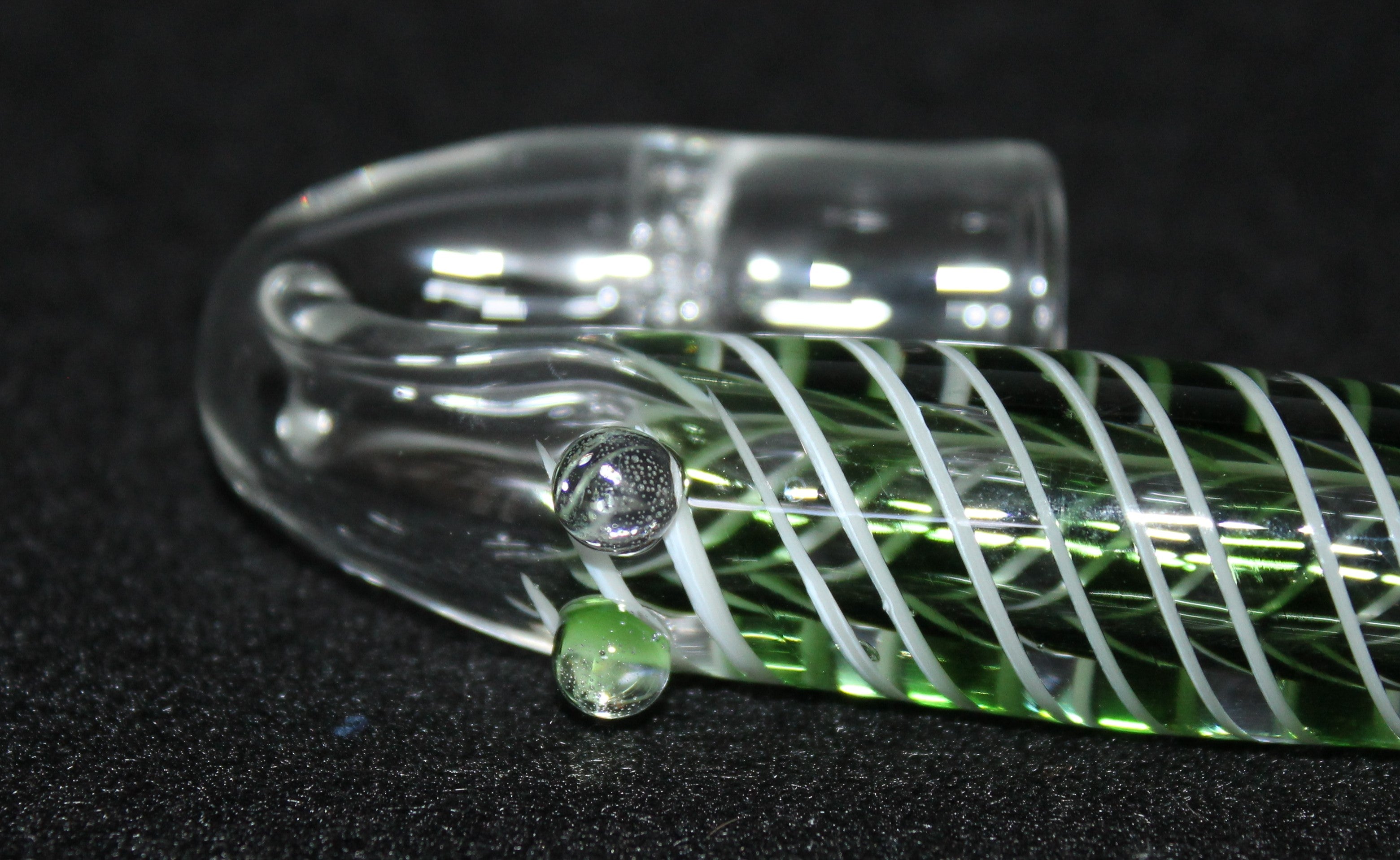 4" EMERALD TIDE - MINI SHERLOCK Tobacco Smoking Glass Pipe w/built-in screen