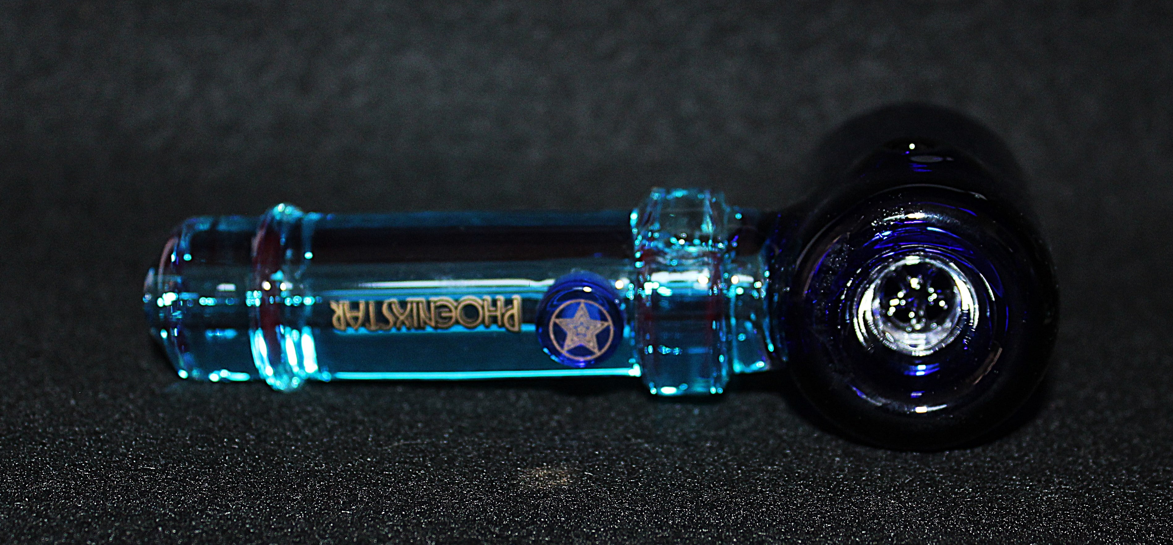 4 1/2" BLUE FREEZE HAMMER Glass Pipe Tobacco Smoking Glass Pipe +built-in screen