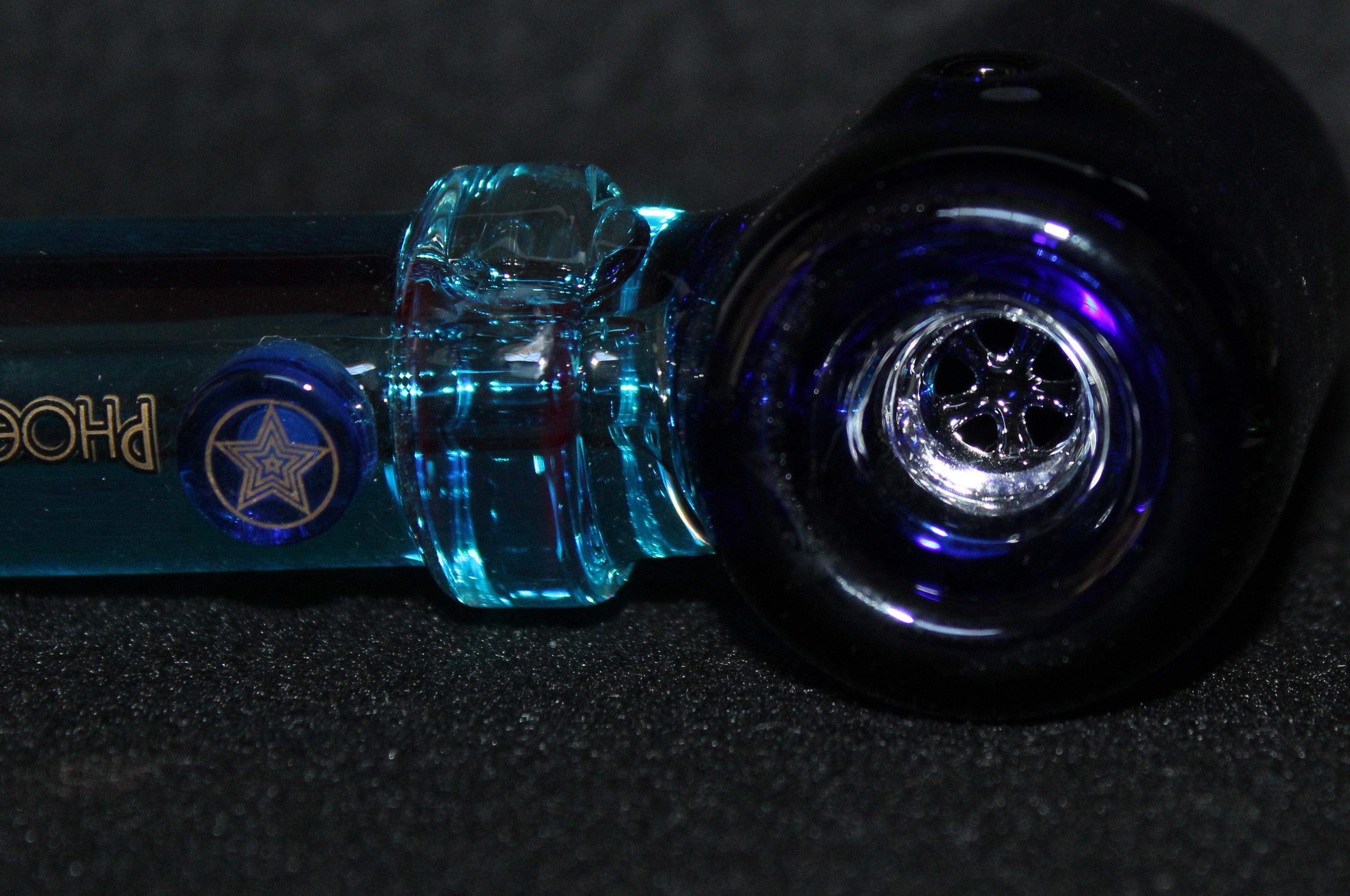 4 1/2" BLUE FREEZE HAMMER Glass Pipe Tobacco Smoking Glass Pipe +built-in screen