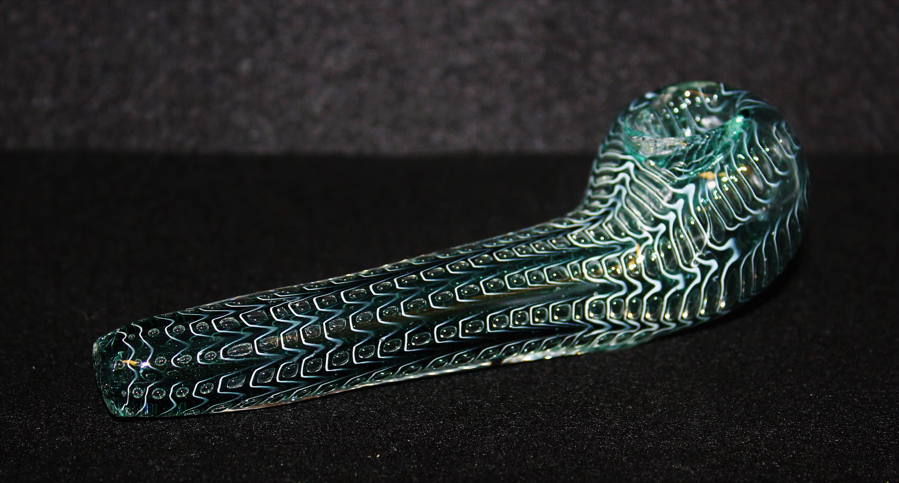 5" LOW PROFILE 'LOCKER Sherlock Tobacco Smoking Glass Pipe Scalloped Glass Pipes