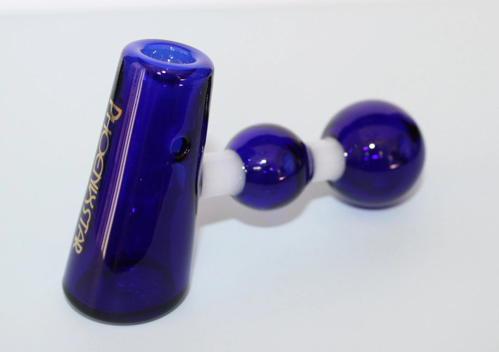 4" MINI BLUE HAMMER GLASS Pipe Tobacco Smoking Glass Pipe